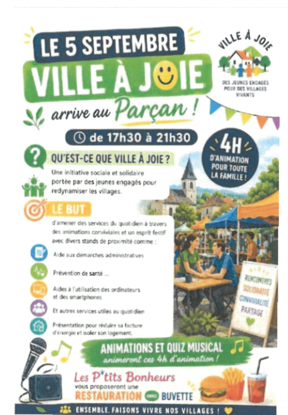 Ville &agrave; joie 2026